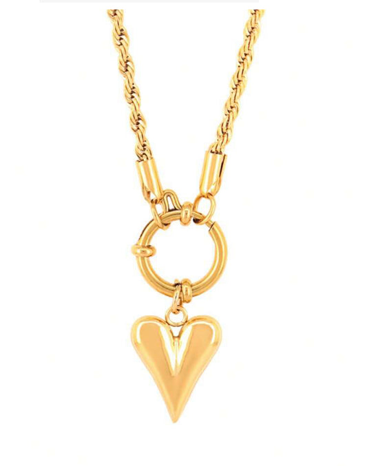 Love Lock Chain Necklace | 18K Gold & Silver
